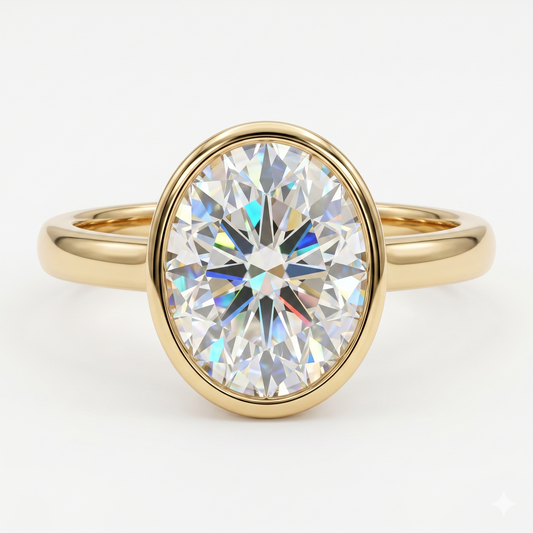Oval Cut Solitaire Lab-Grown engagement ring