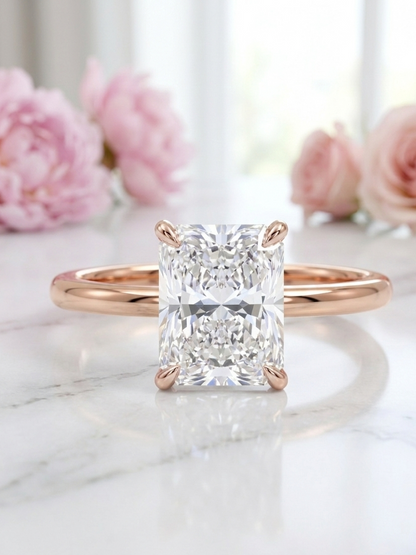radiant cut solitaire engagement rings​

