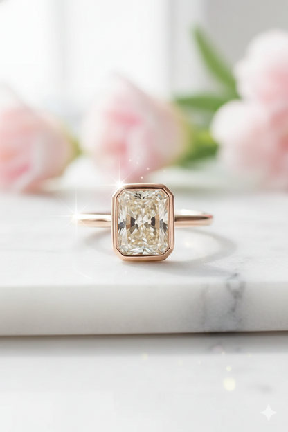3.00ct Radiant Cut Lab-Grown Solitaire Ring