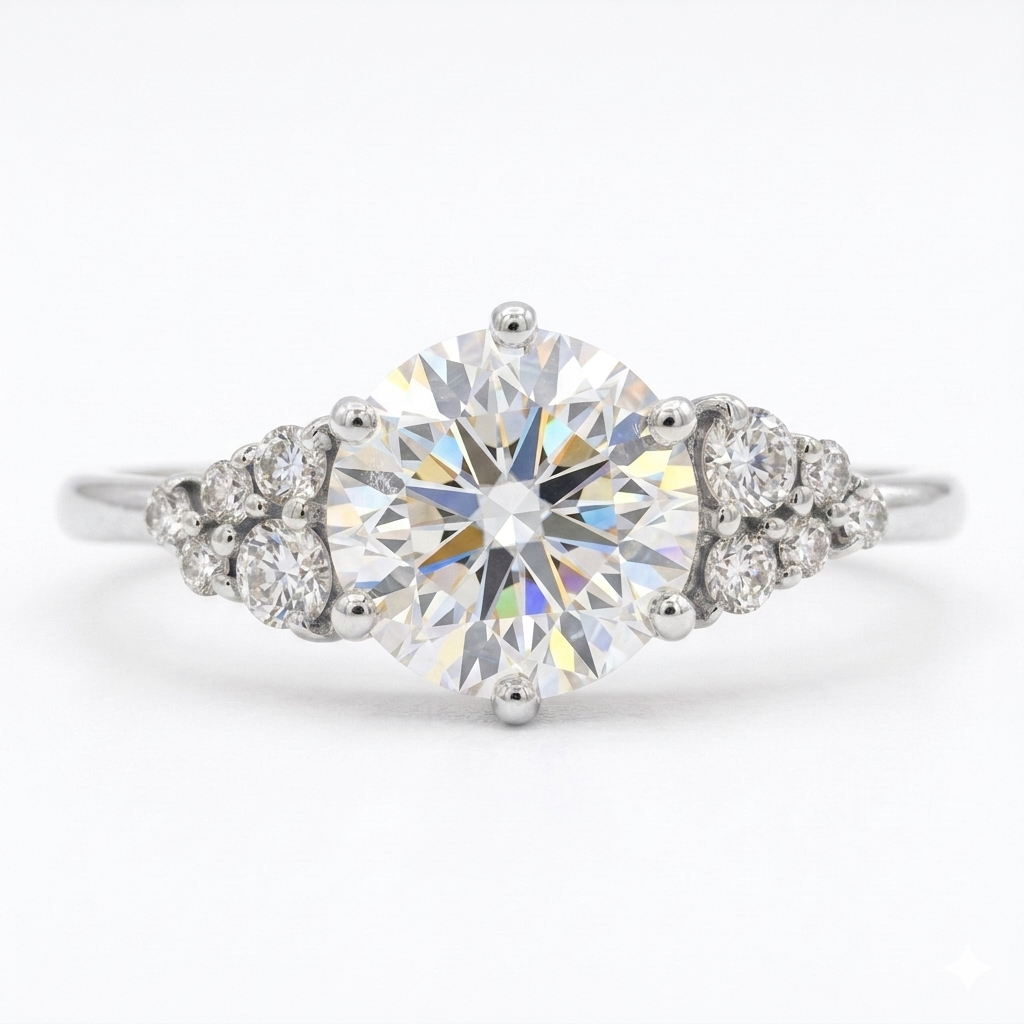 1.14 ct Round Lab-Grown Diamond Engagement Ring – Yellow Gold