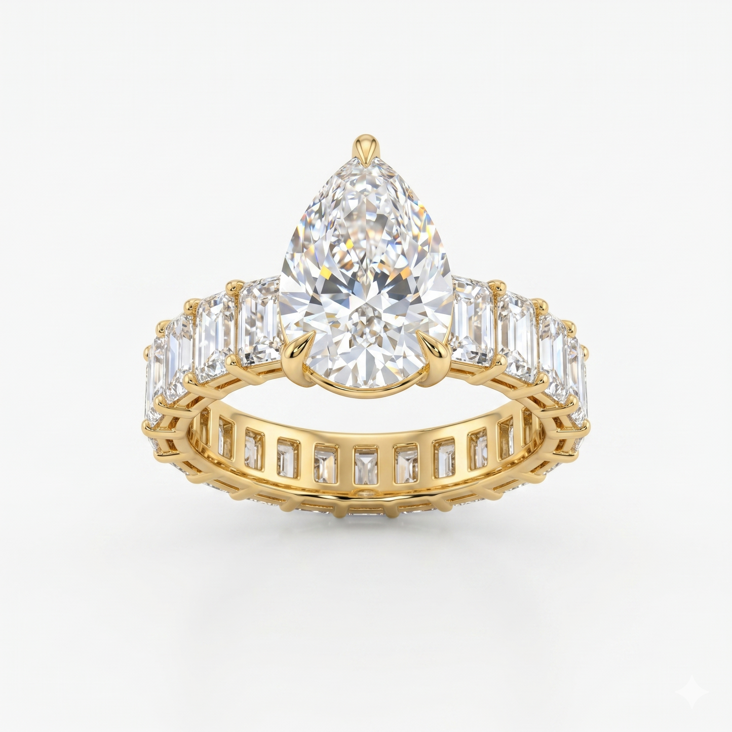 2.0CT Pear shaped Lab-Grown engagement ring