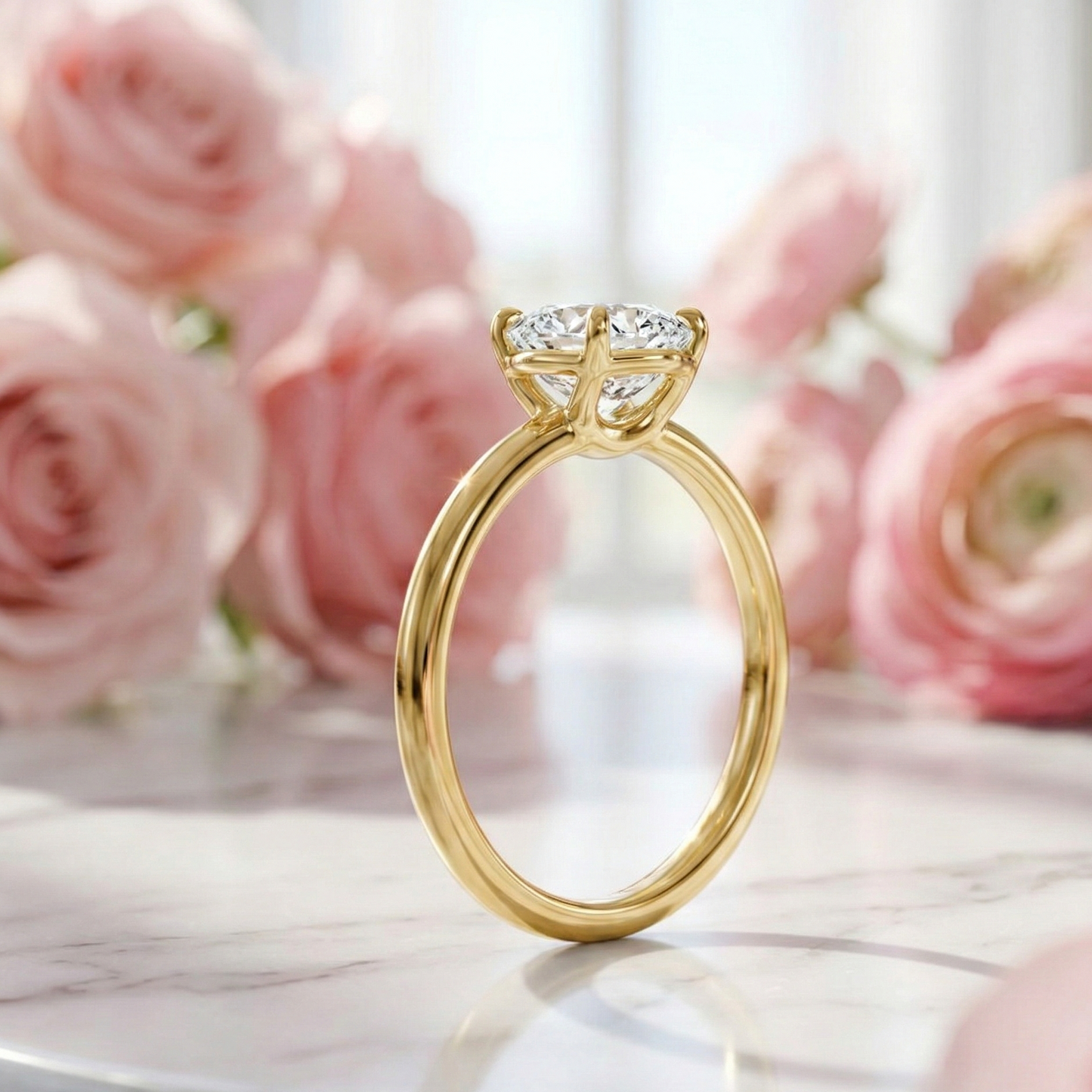2 Ct Pear Lab Diamond Solitaire Ring