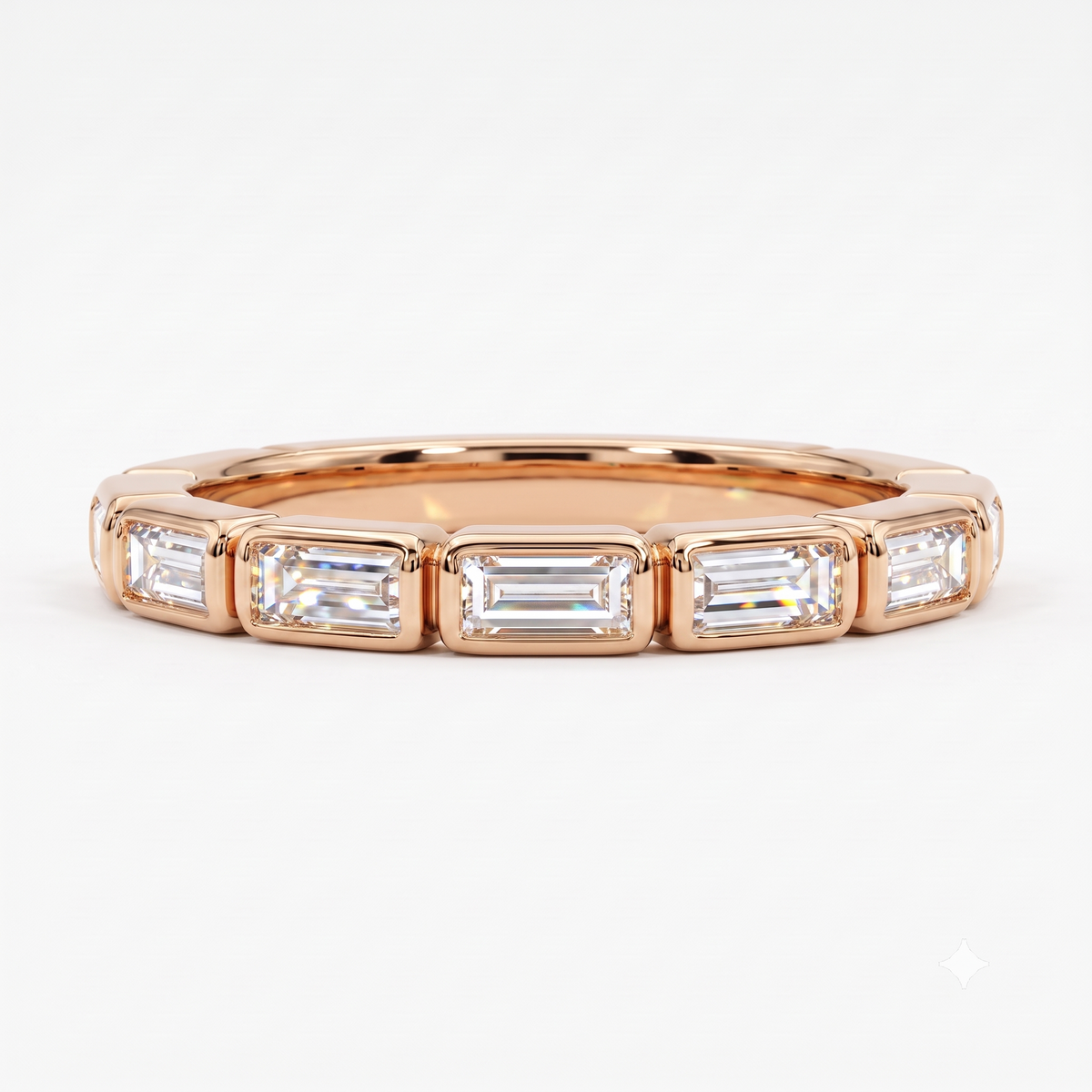 wedding bands with baguette diamonds​

