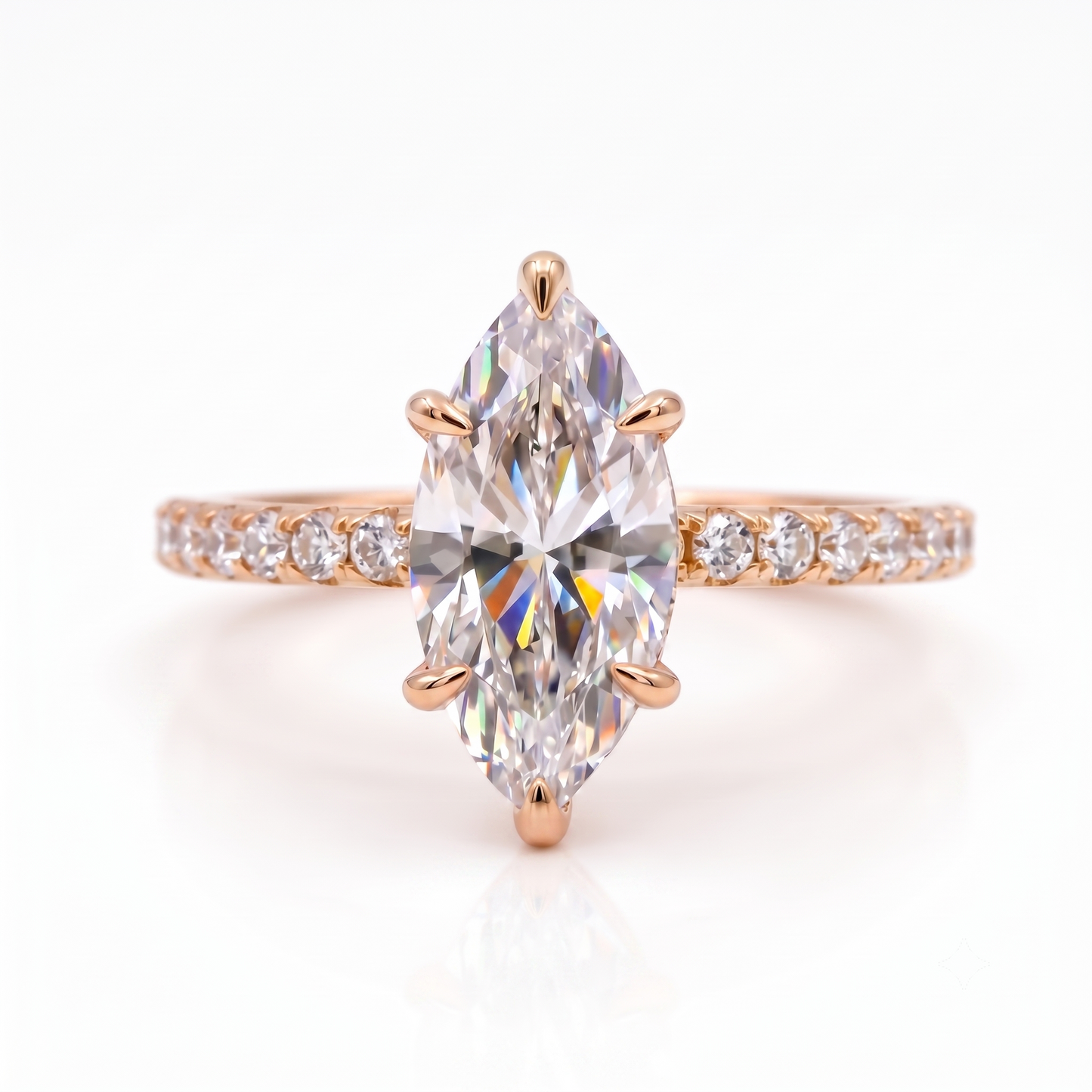 13x6.5 mm Marquise cut Lab-Grown engagement ring