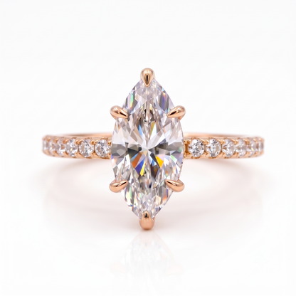 13x6.5 mm Marquise cut Lab-Grown engagement ring