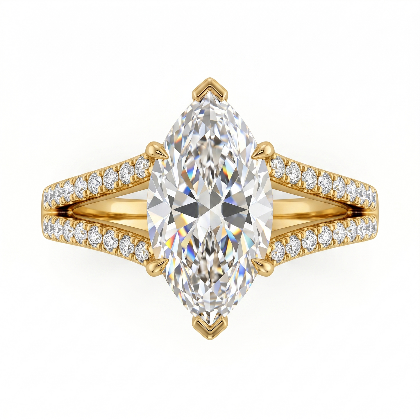 4.00ct Marquise cut Lab-Grown engagement ring