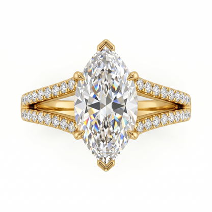 4.00ct Marquise cut Lab-Grown engagement ring