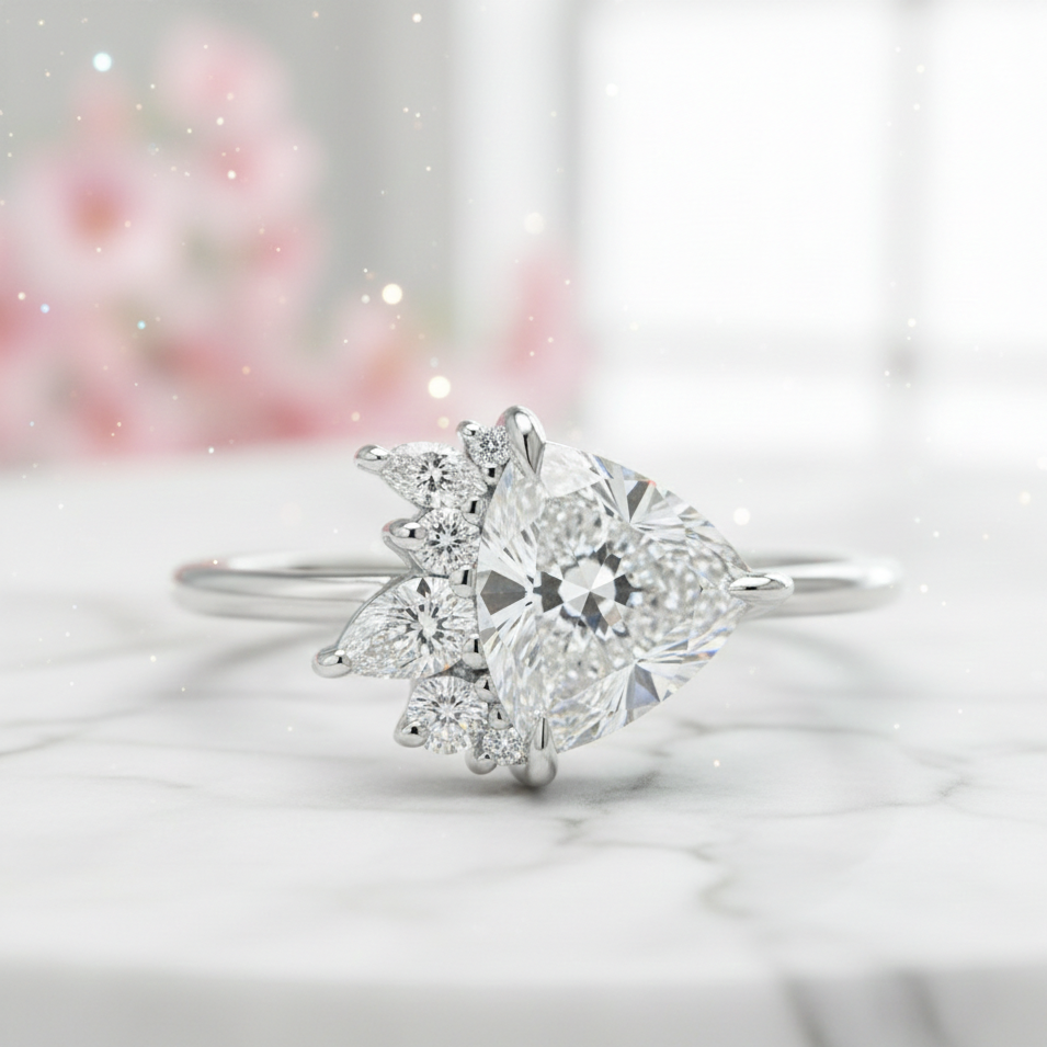 2.40 ct Trillion Cut Lab-Grown Diamond Engagement Ring