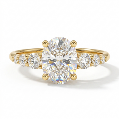 1.25 ct Oval Cut Lab Grown Diamond Engagement Ring • Vintage Inspired Wedding Ring