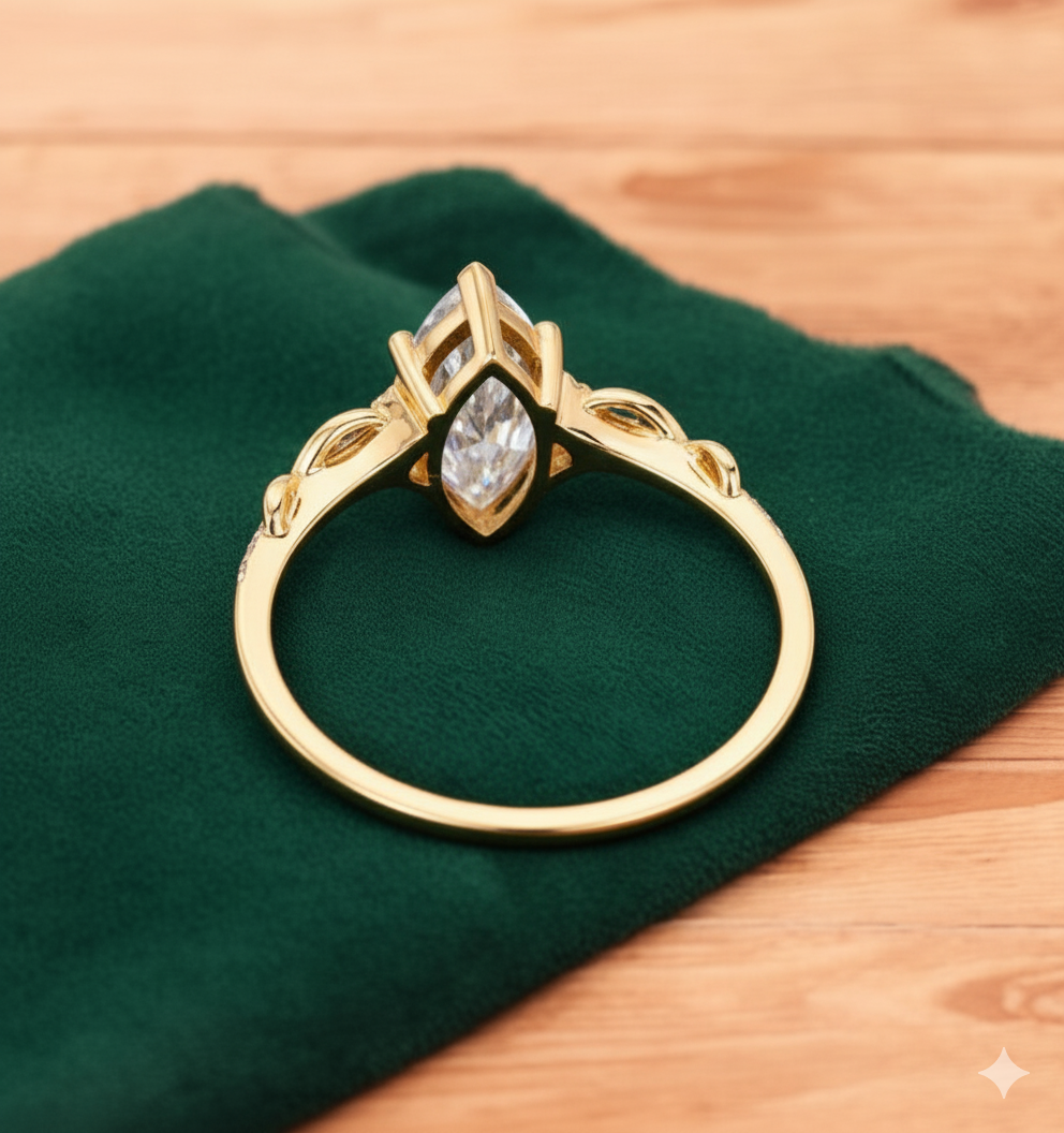 1.100 ct Marquise Lab Grown Diamond Engagement Ring