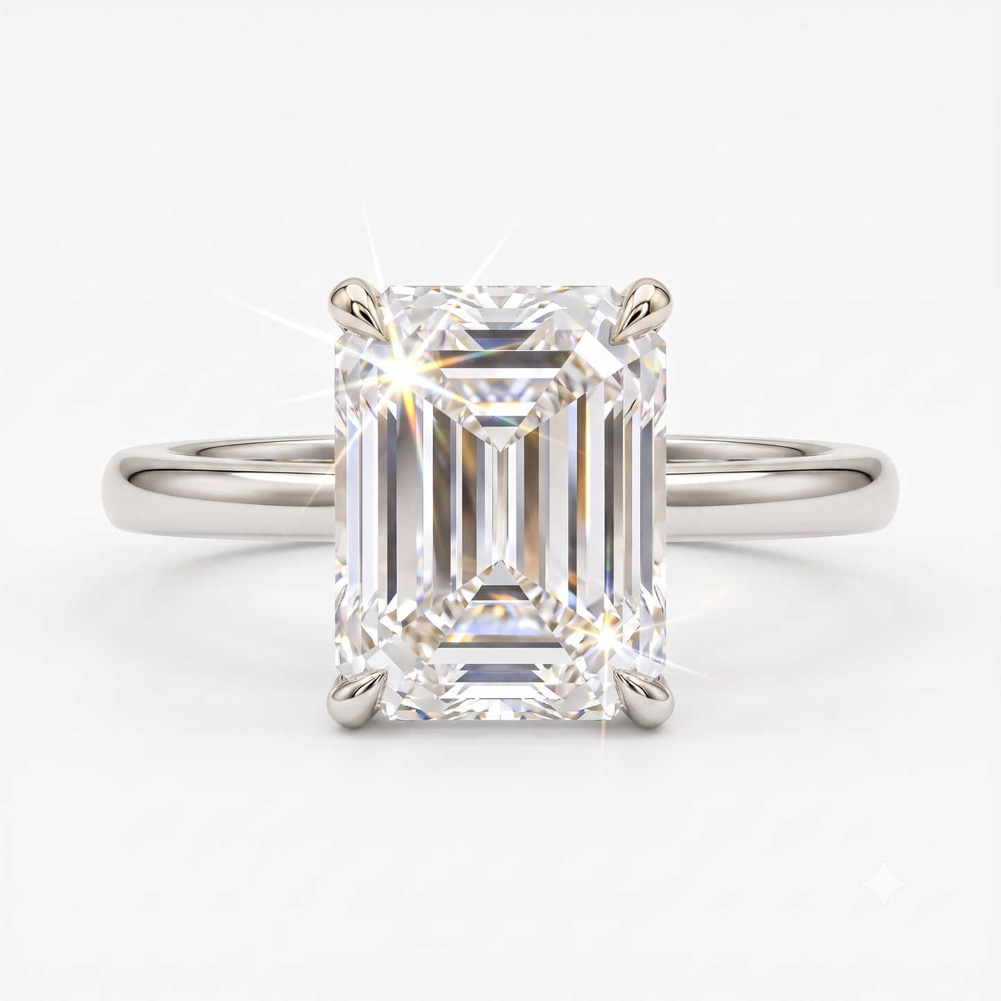 emerald engagement ring solitaire​

