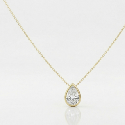 0.500ct Pear Lab-Grown Solitaire Necklace