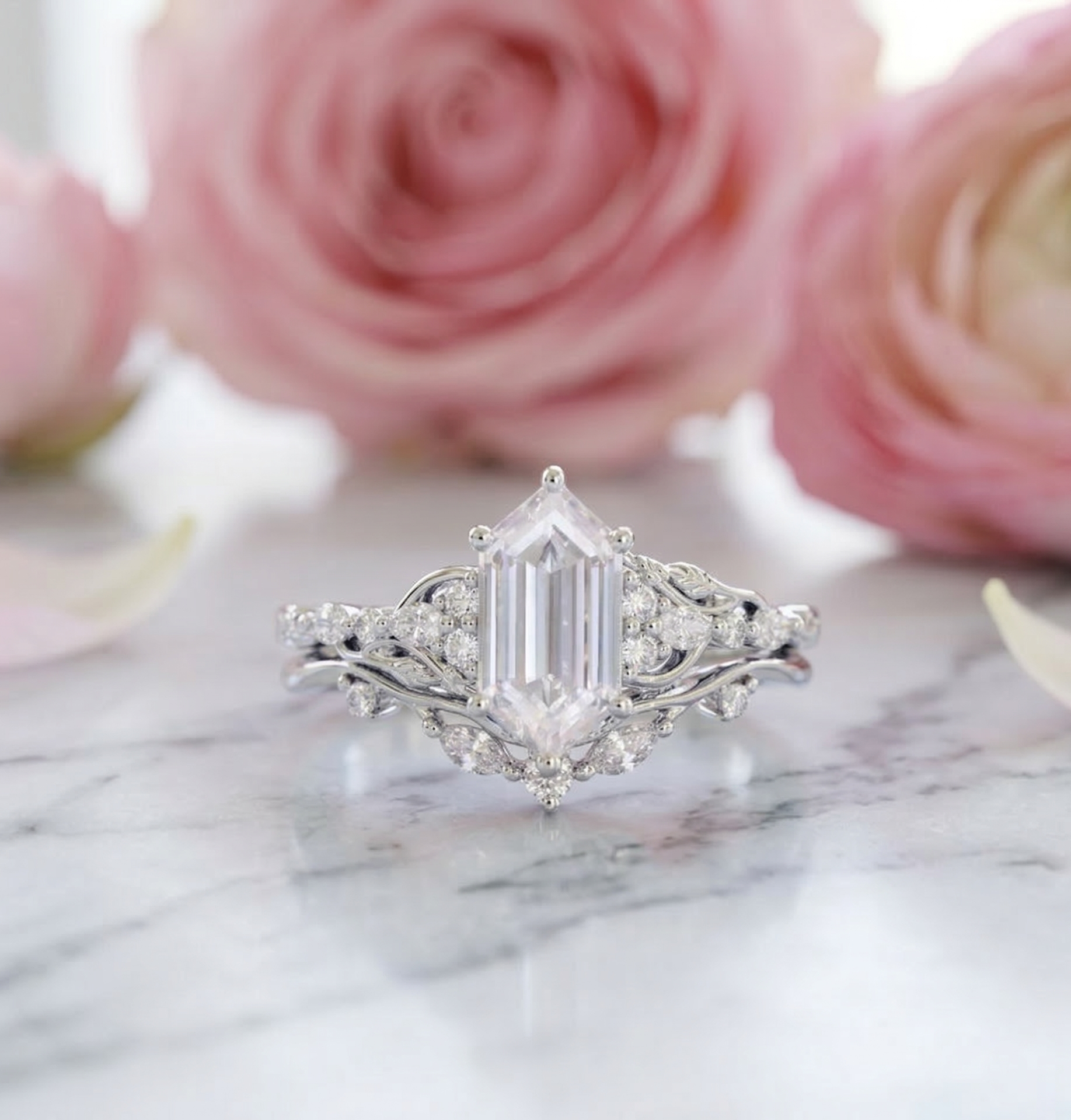 hexagon engagement rings​

