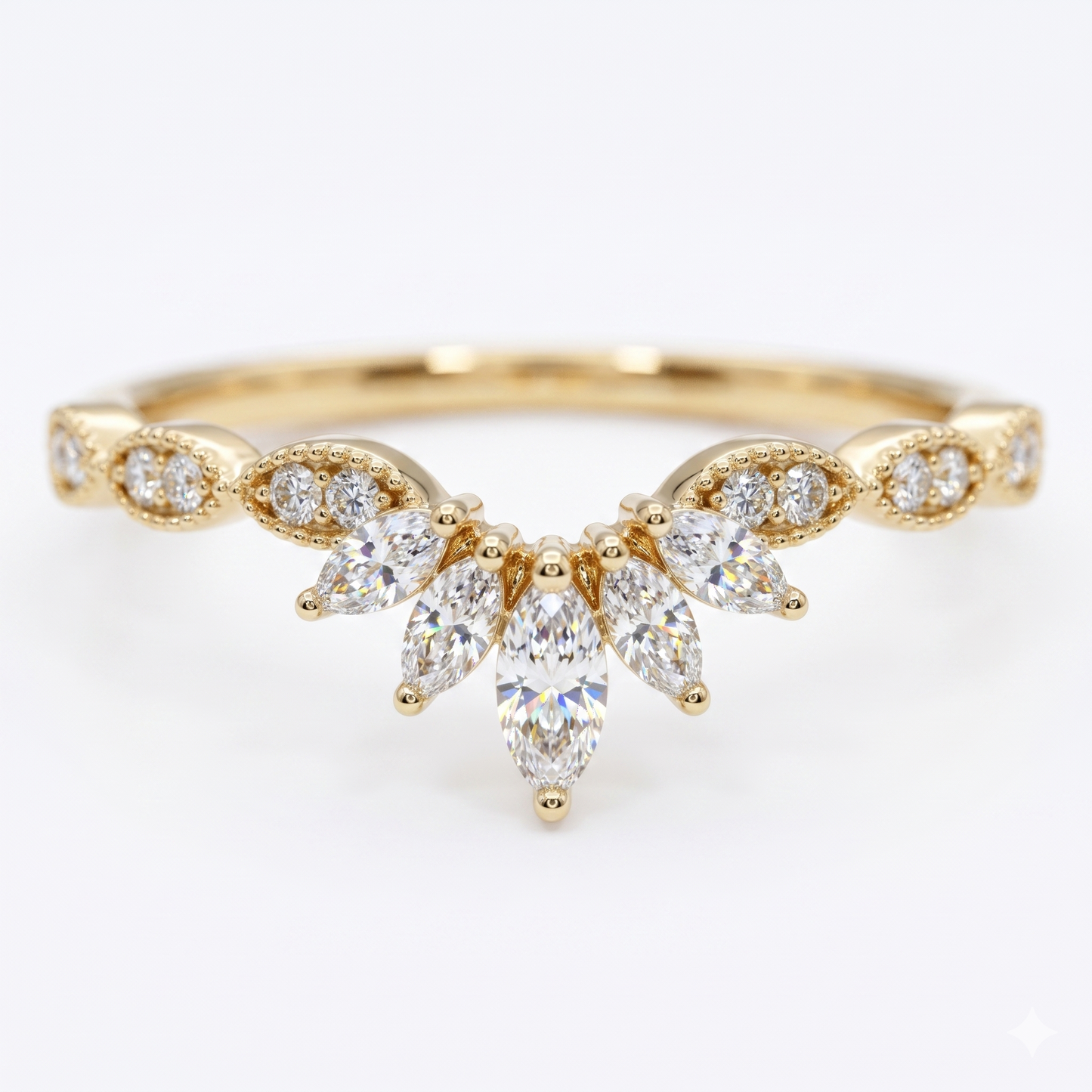 0.260ct Marquise Cut Diamond Natural Diamond Wedding Band