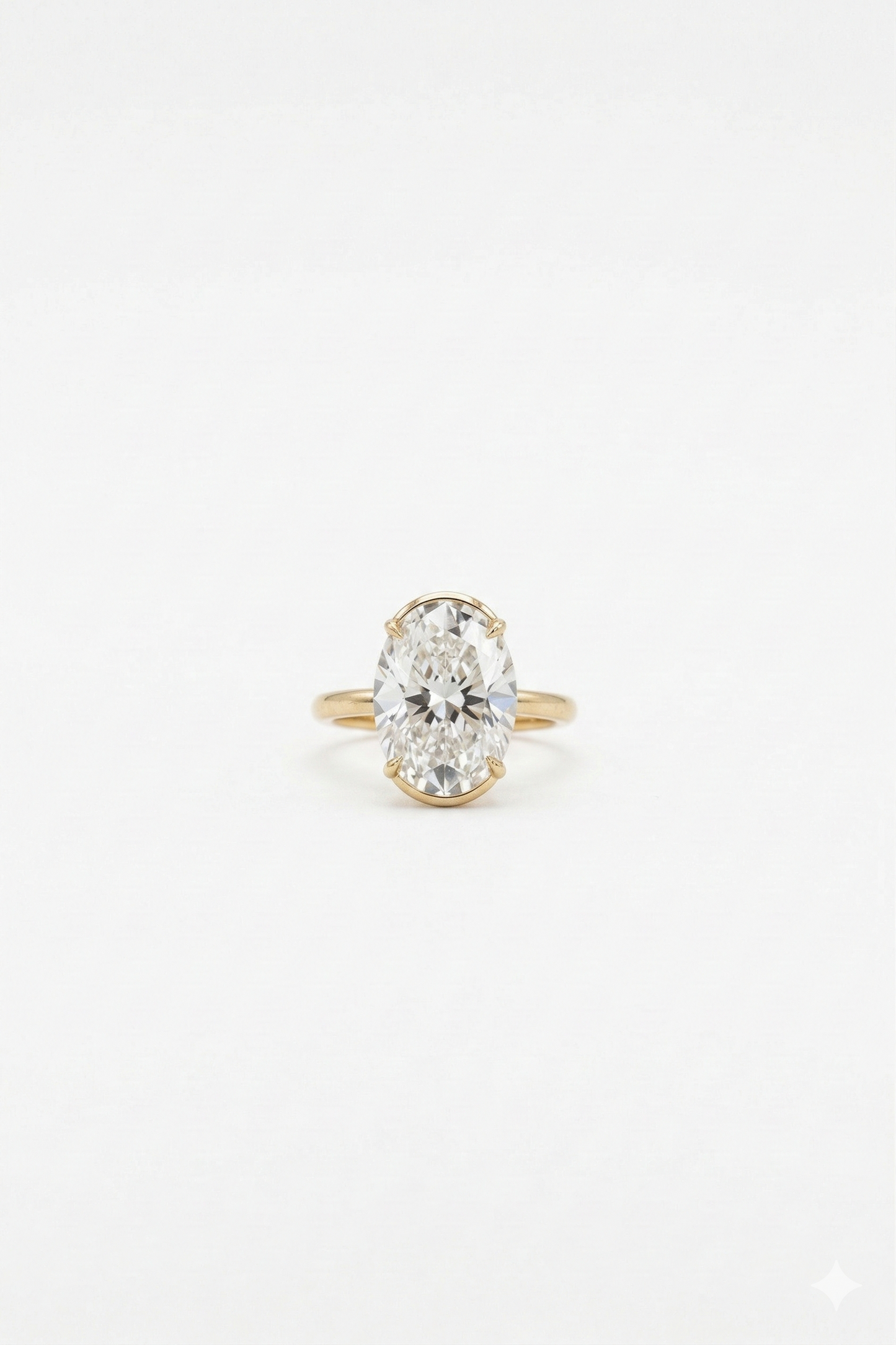 1.50CT Oval Cut Lab-Grown Engagement Ring – 14K Gold Solitaire Ring