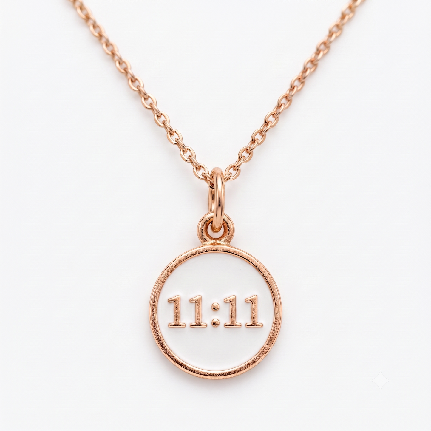 11:11 Angel Number Pendant Necklace, Manifestation Necklace 14K Gold