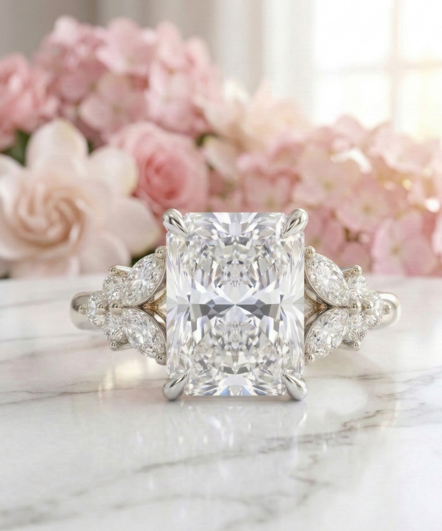 2.50 Ct Radiant Cut Lab-Grown Diamond Engagement Ring
