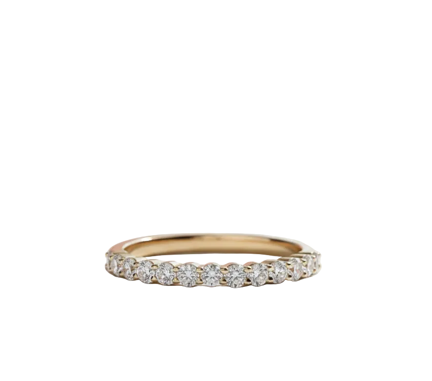 0.480 Ct 1.80mm Round Cut Colorless Lab Grown Diamond Band
