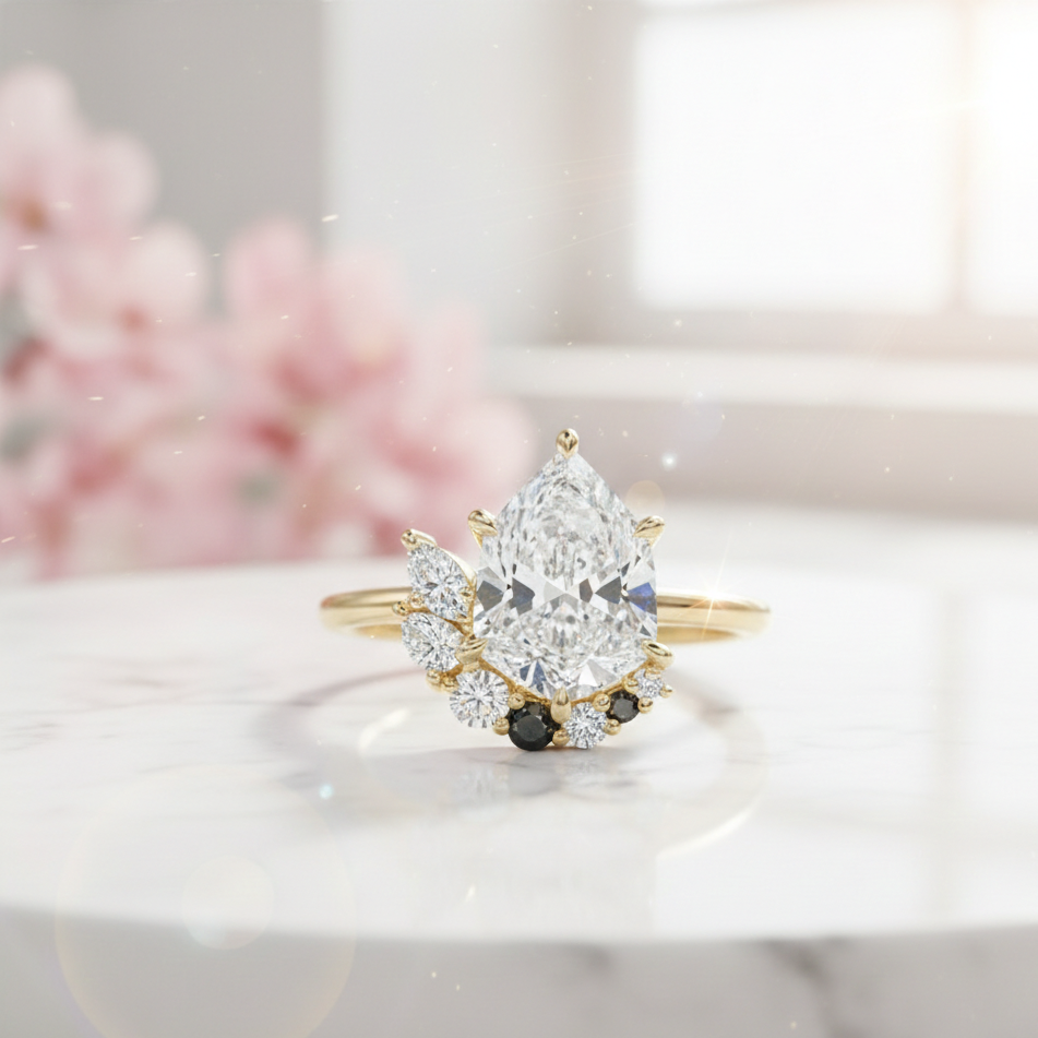 pear cut engagement rings​

