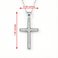0.580 ct Moissanite Cross Pendant - Princess Cut Tennis Necklace