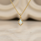 14K Gold Oval Opal Pendant Necklace – Dainty Jewelry