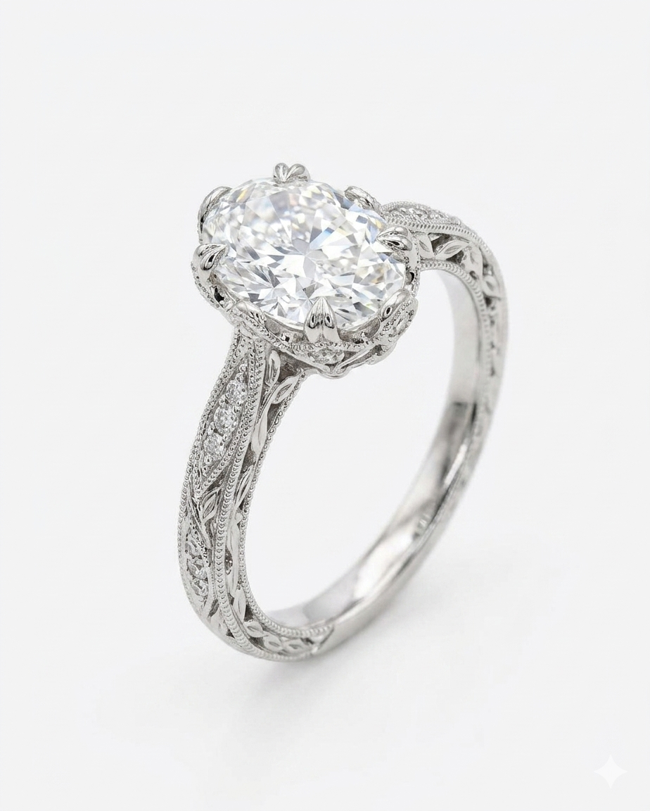 1.50ct Oval Cut Lab-Grown Engagement Ring