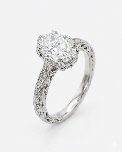 1.50ct Oval Cut Lab-Grown Engagement Ring