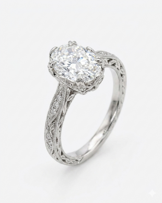 1.50ct Oval Cut Lab-Grown Engagement Ring