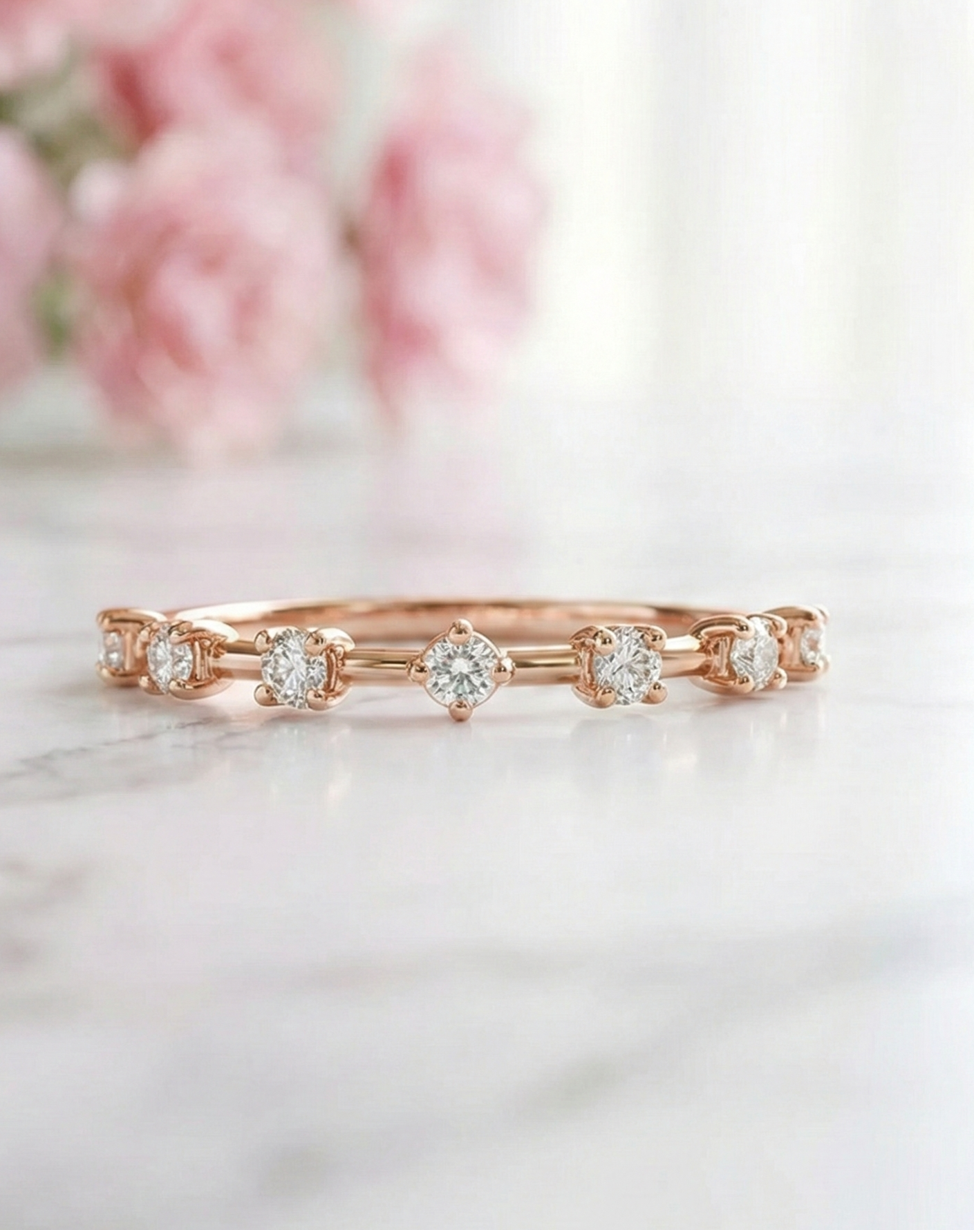 1.470 Ct Half Eternity Lab-Grown Ring