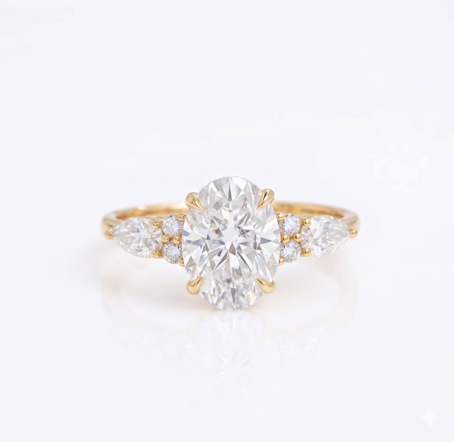 2.5 ct Oval Lab-Grown Diamond Three-Stone Vintage Ring