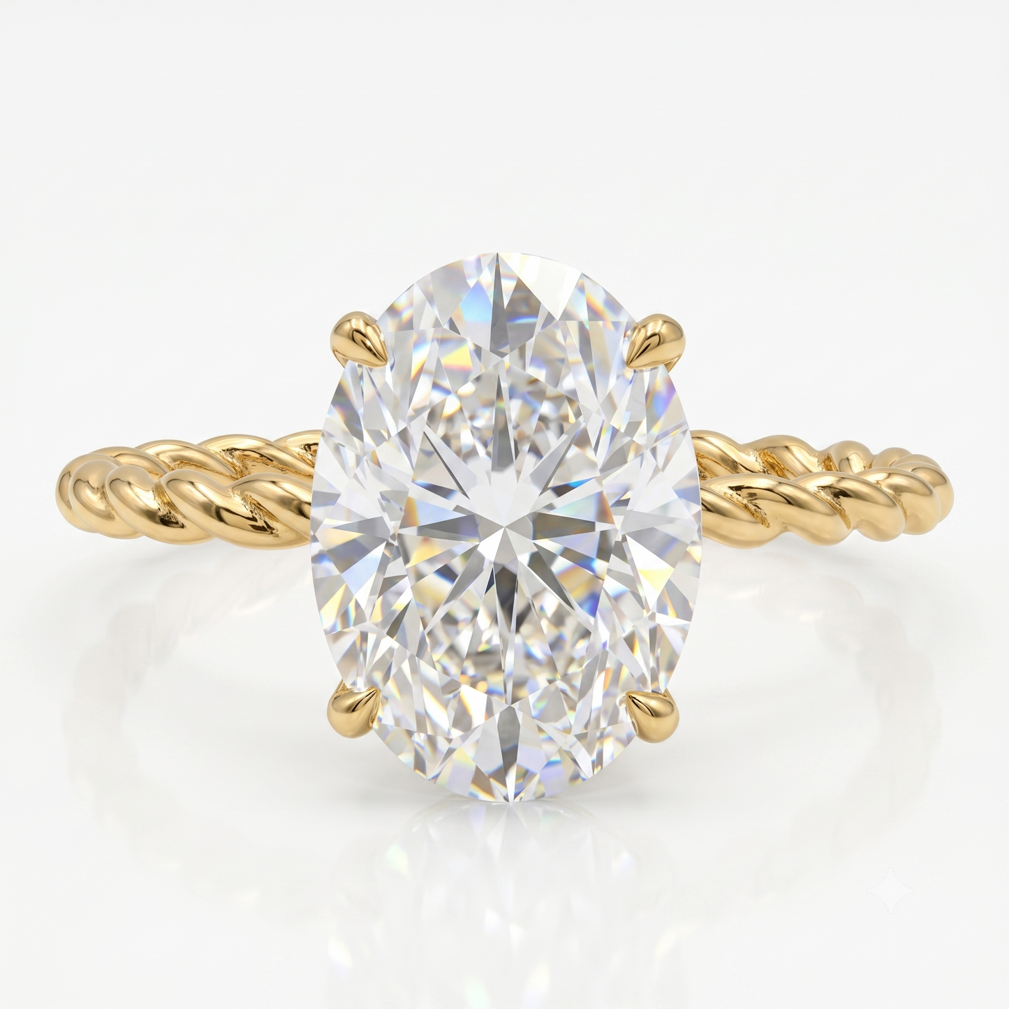 2.590 ct Oval cut Lab Grown Diamond Engagement Ring