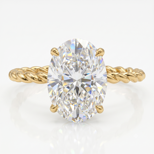 2.590 ct Oval cut Lab Grown Diamond Engagement Ring