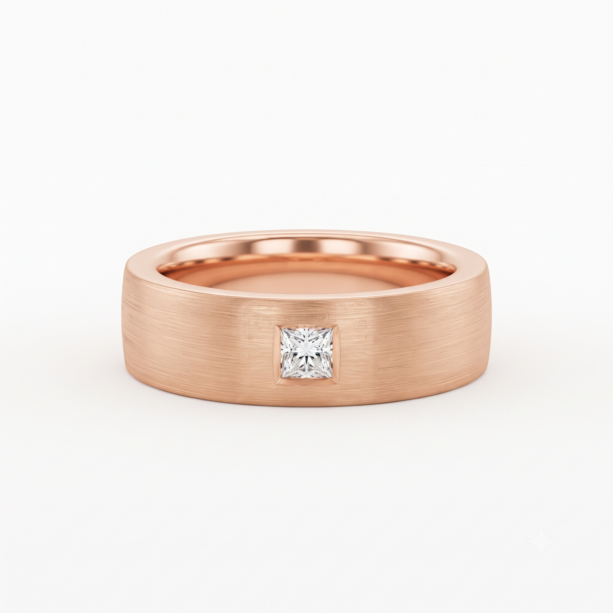 lab grown princess cut wedding band