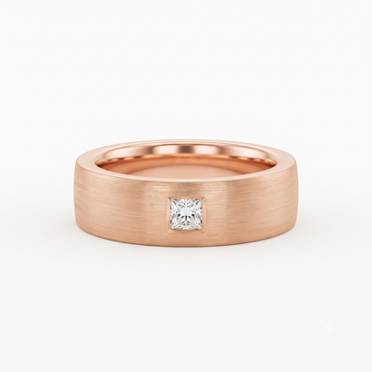 lab grown princess cut wedding band