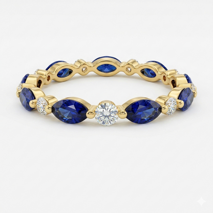 1.05ct Full eternity Sapphire wedding band