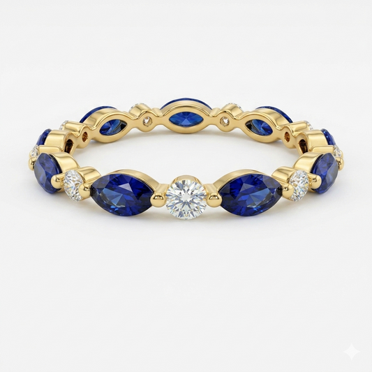 1.05ct Full eternity Sapphire wedding band