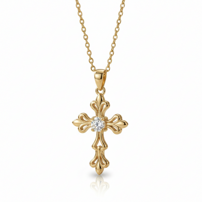 0.600ct Lab-Grown Cross Necklace