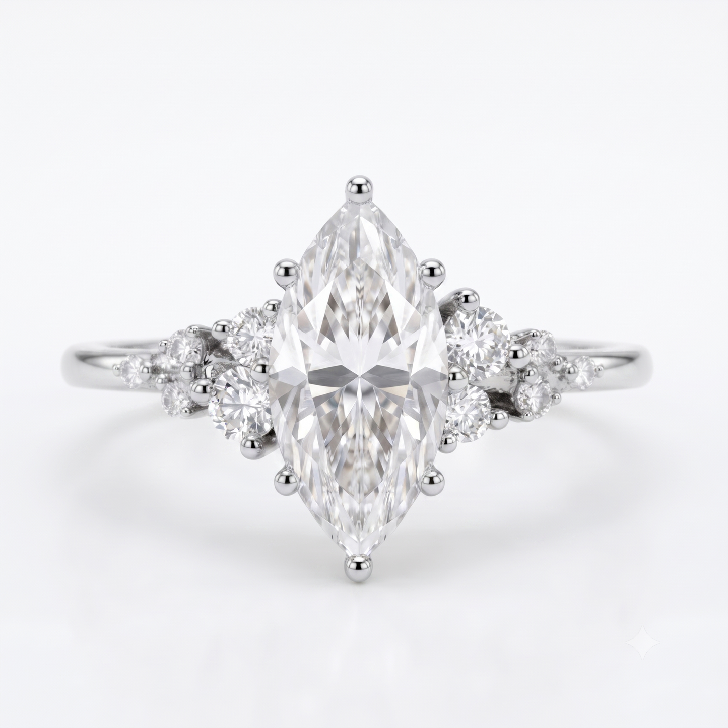 2.16 Ct Marquise Lab Grown Solitaire Engagement Ring