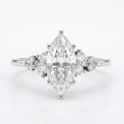 2.16 Ct Marquise Lab Grown Solitaire Engagement Ring