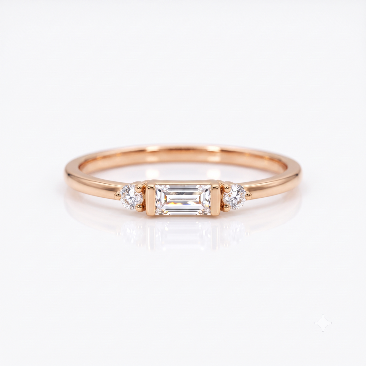 0.200 ct Baguette Cut Lab Grown Diamond Wedding Band