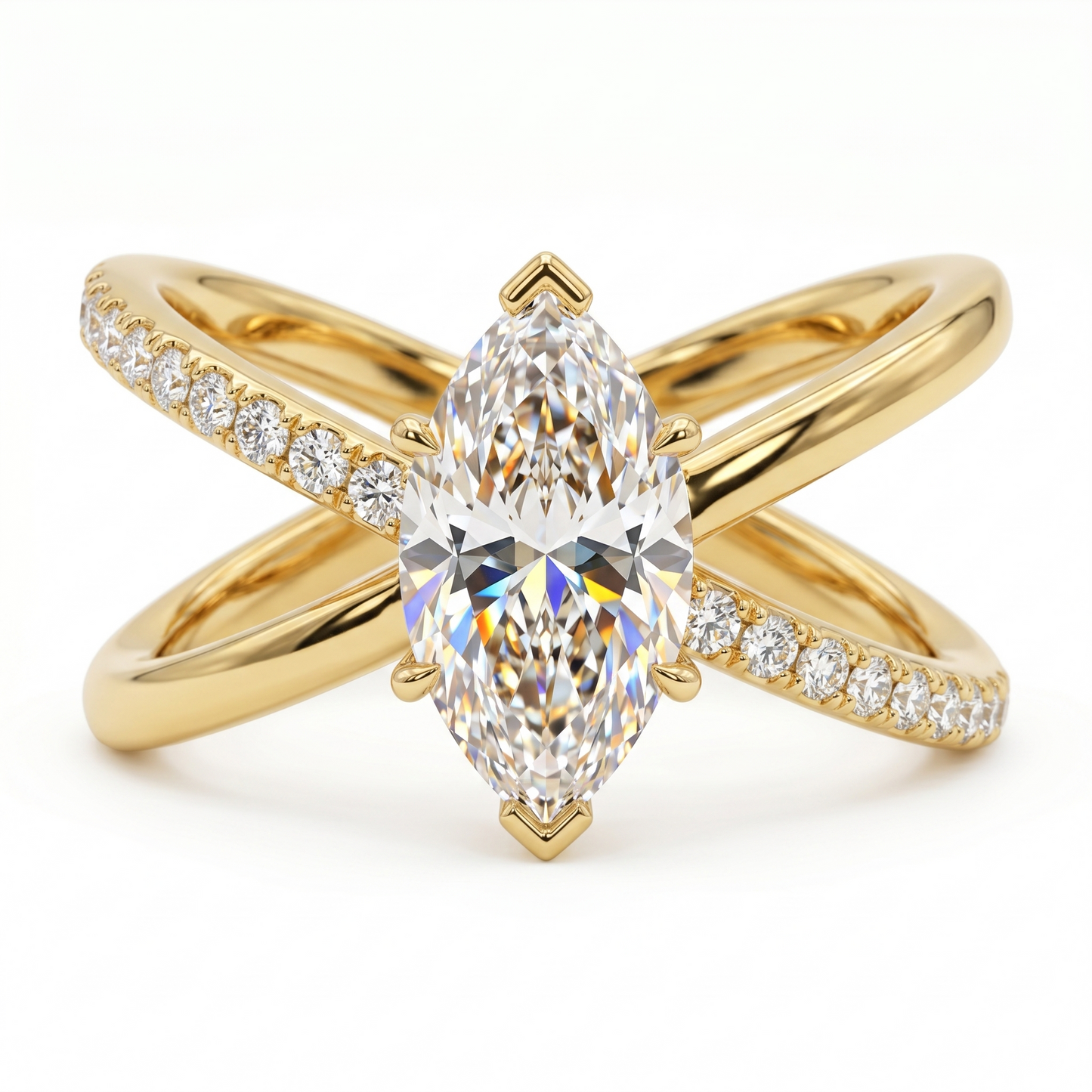 3.00ct Marquise cut Lab-Grown engagement ring