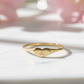 Custom Initial Heart Ring – 14K Gold Personalized Band