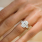 1.80 ct Cushion Cut Lab-Grown Three Stone Engagement Ring