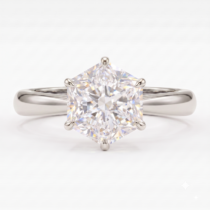 hexagon cut engagement ring​


