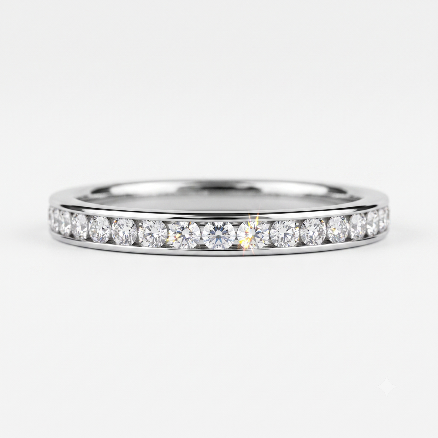 0.180 ct Lab Grown Diamond Channel Set Half Eternity Wedding Band