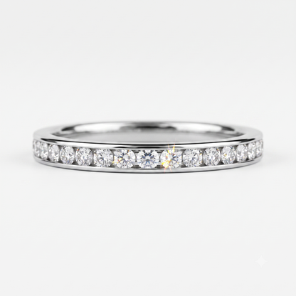 0.180 ct Lab Grown Diamond Channel Set Half Eternity Wedding Band