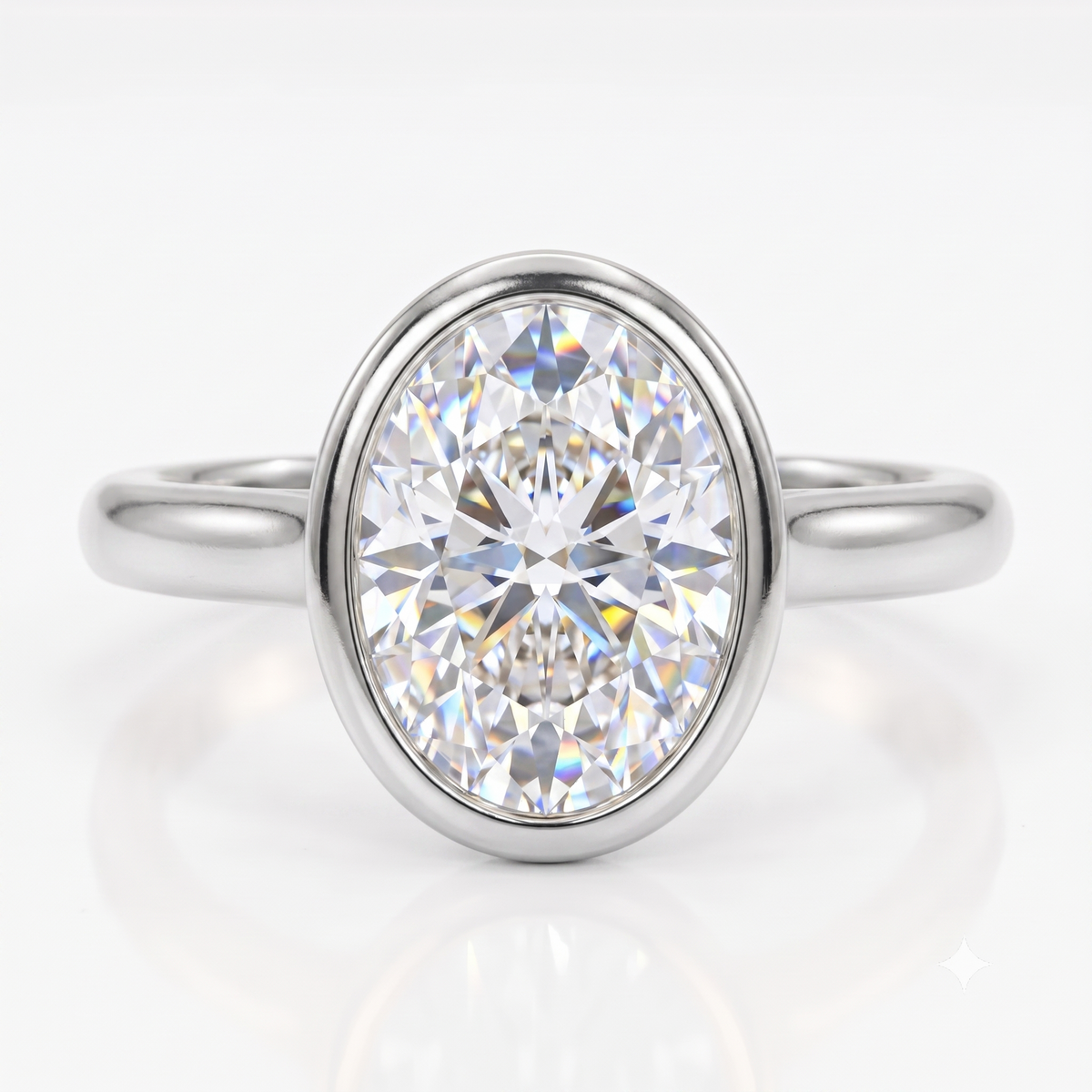 1.25 Ct Oval-Cut Lab Diamond Ring – Rose Gold Solitaire Elegance