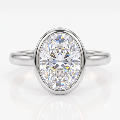 1.25 Ct Oval-Cut Lab Diamond Ring – Rose Gold Solitaire Elegance