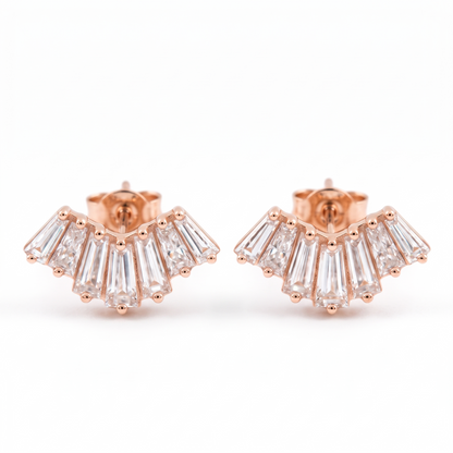 baguette earring studs​

