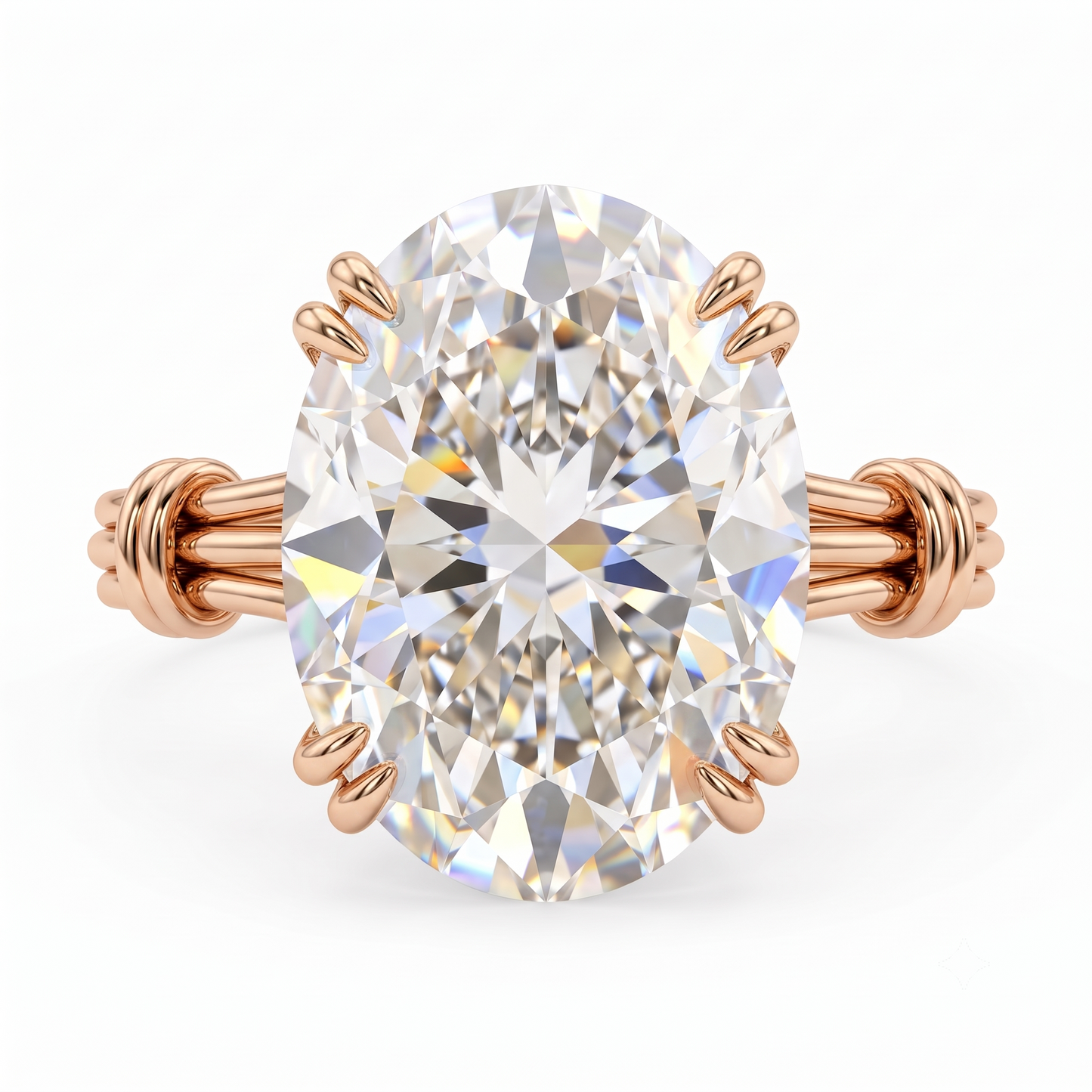 1.00CT Oval Cut Lab Grown Diamond Solitaire Classic Engagement Ring